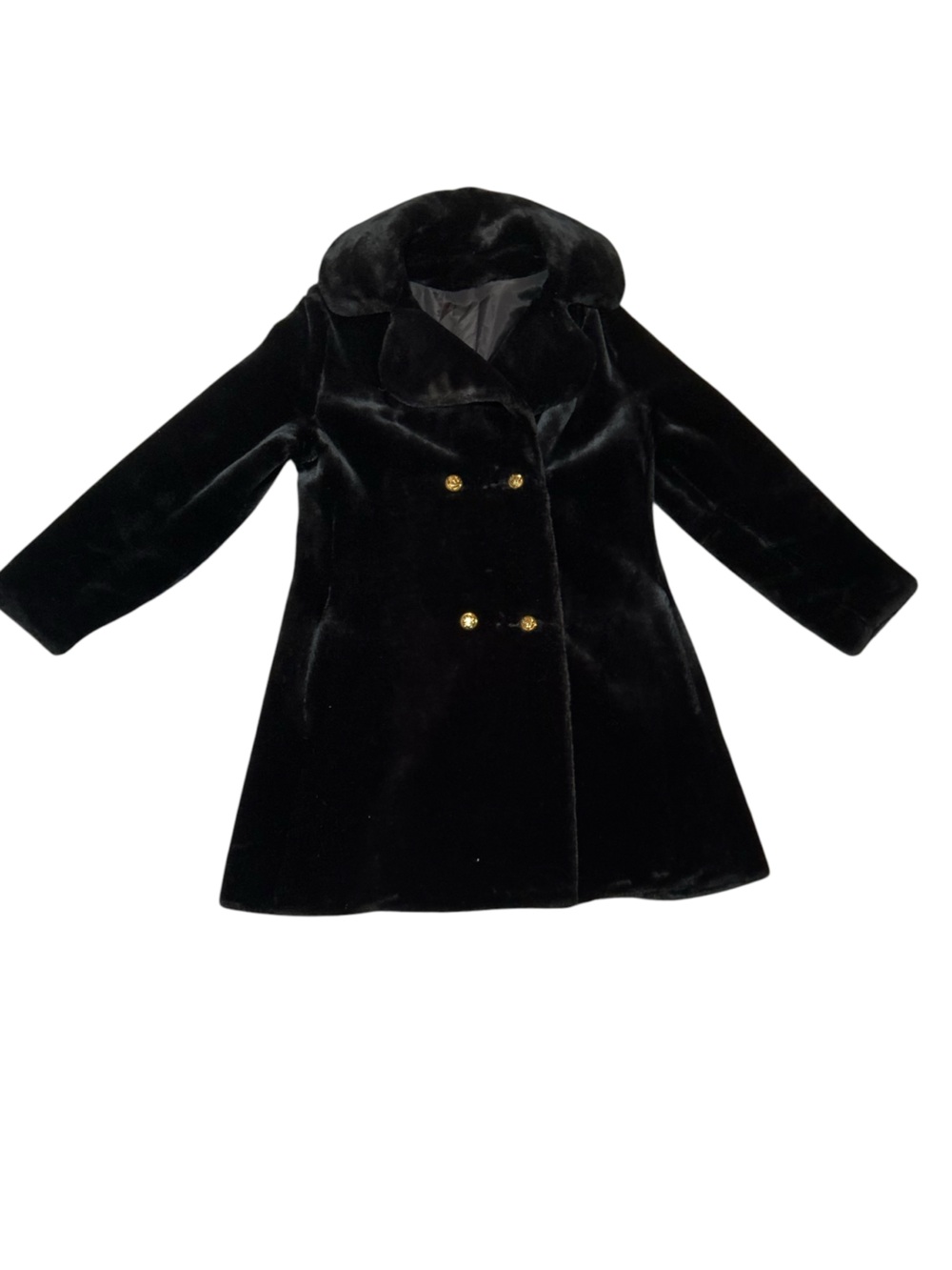 Cloud 9 Pure Rabbit Long Sleeved Double Breasted Jacket Coat - Picture 3 of 6